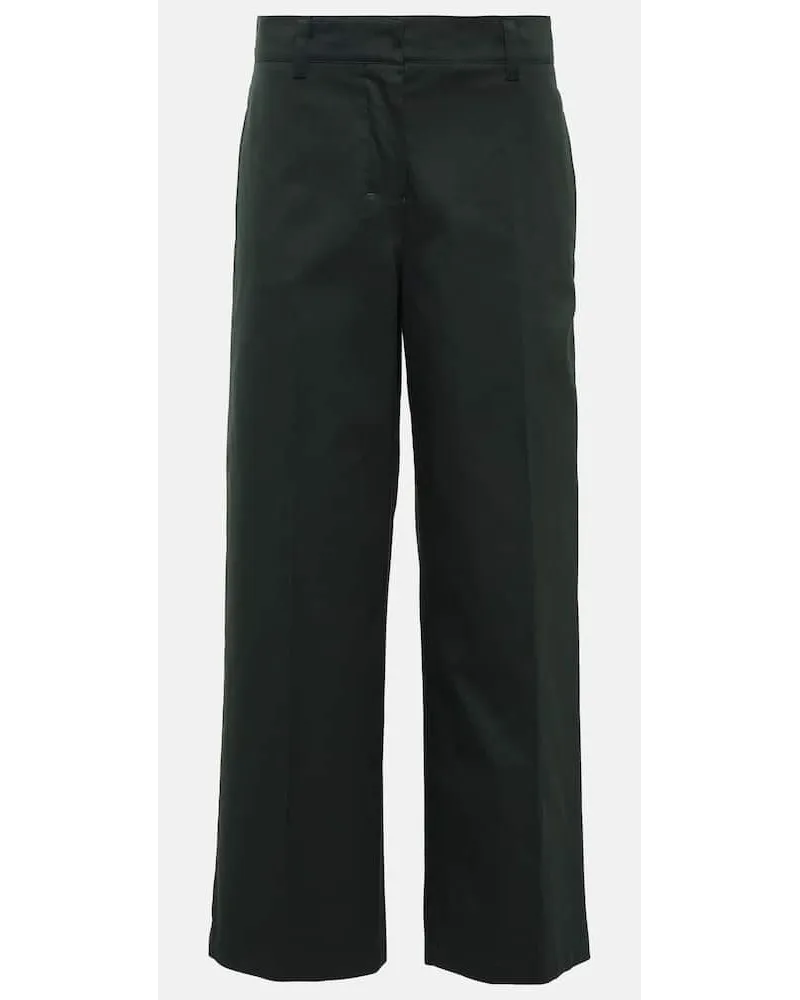 Max Mara Pantaloni regular in cotone Nero