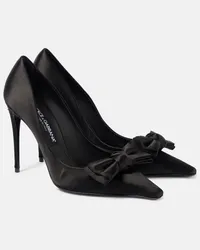 Dolce & Gabbana Pumps in raso con fiocco Nero