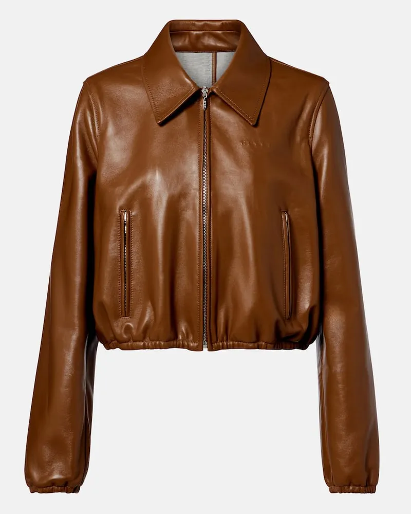 Gucci Bomber in pelle Marrone