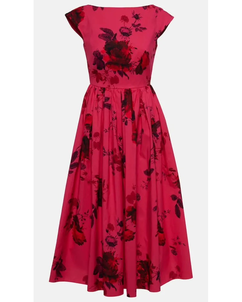 Erdem Abito midi in faille di cotone Rosa