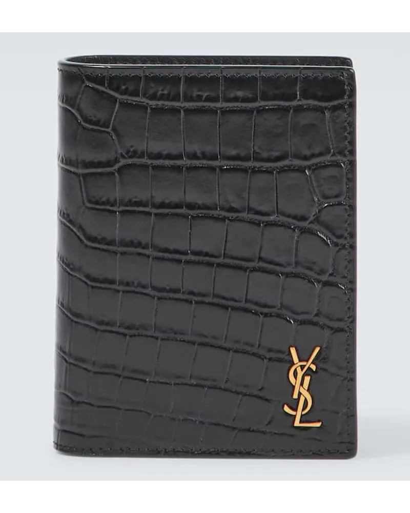 Saint Laurent Portafoglio Cassandre in pelle Nero