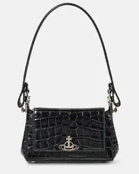 Vivienne Westwood Borsa Hazel Small in pelle stampata Nero