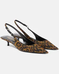 Saint Laurent Pumps slingback Cherish 30 con stampa Multicolore