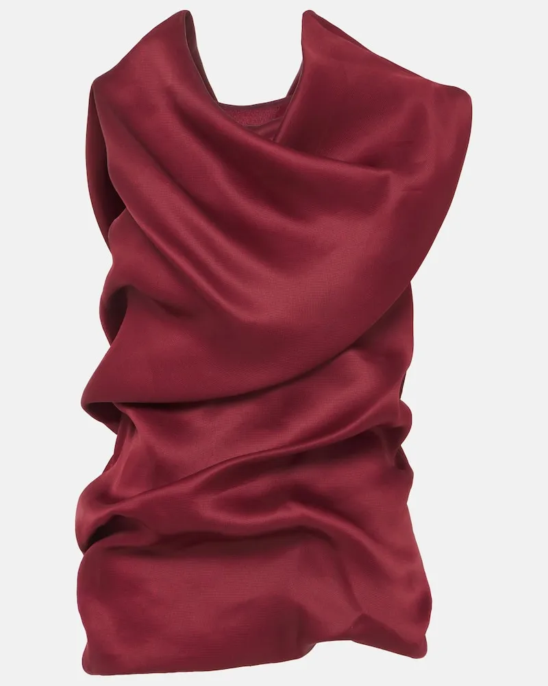 KHAITE Top Luola in seta Rosso