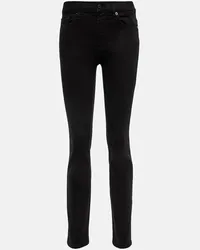 7 for all mankind Jeans slim Roxanne a vita media Nero