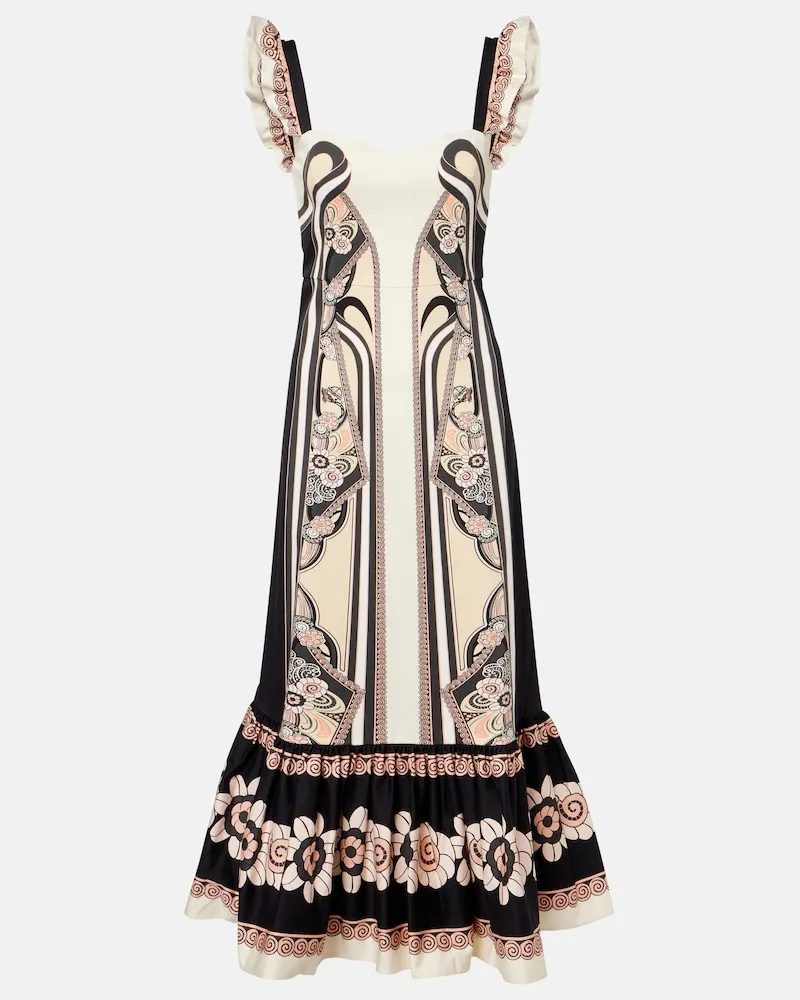 La DoubleJ Abito midi Gingerbread in misto cotone Nero