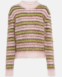 Marni Pullover in misto mohair a righe Rosa