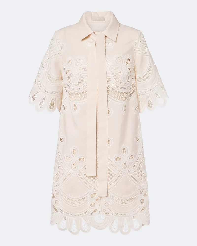 Elie Saab Abito corto in pizzo Bianco