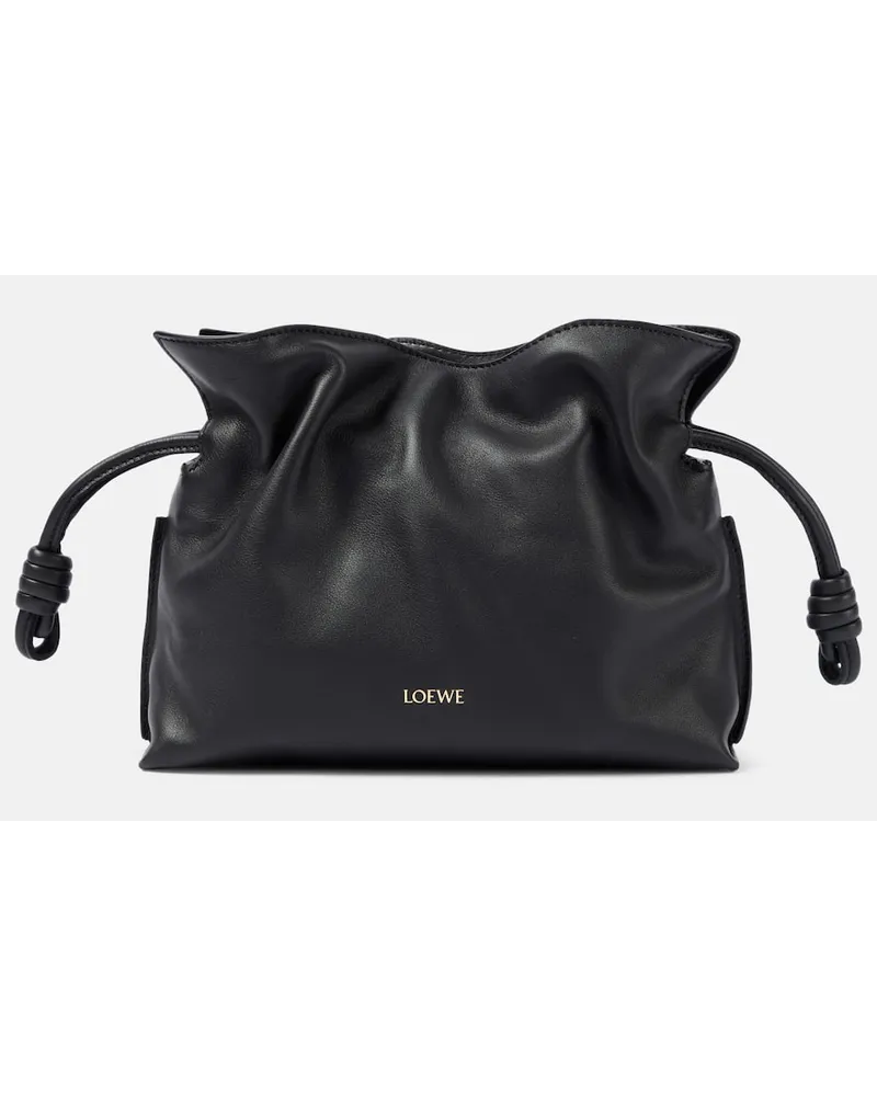 Loewe Clutch Flamenco Mini in pelle Nero