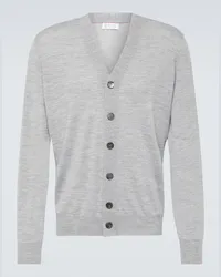 Brunello Cucinelli Cardigan in lana e cashmere Grigio