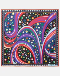 Emilio Pucci Foulard Fontane in twill di seta Multicolore