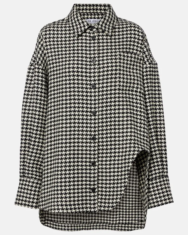 ATTICO Camicia in lana vergine pied-de-poule Multicolore