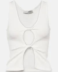 Christopher Esber Tank top in jersey con cut-out Bianco