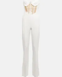 David Koma Jumpsuit in cady con paillettes Bianco