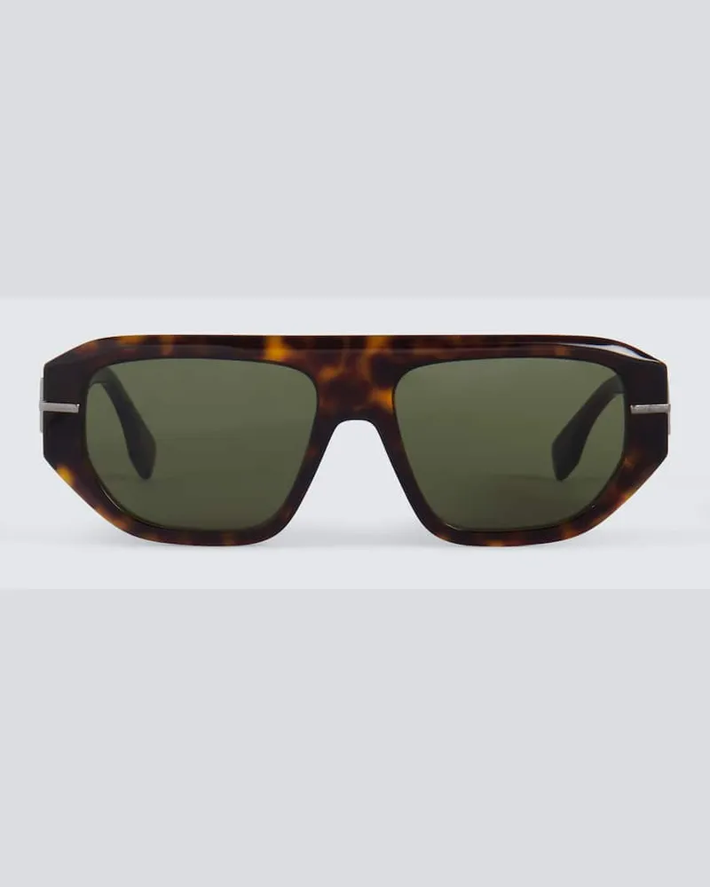 Fendi Occhiali da sole aviator Fendigraphy Marrone