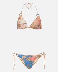 Zimmermann Bikini a triangolo August con stampa Multicolore