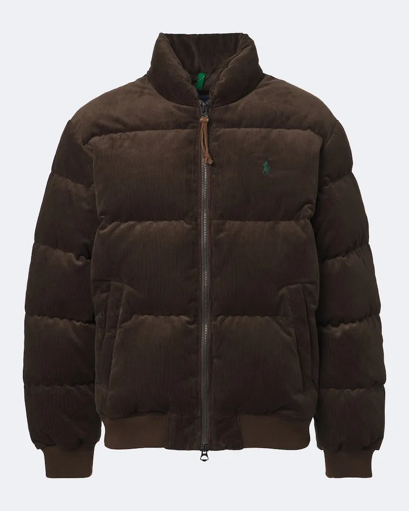 Ralph Lauren Piumino Wyoming in velluto a coste Marrone