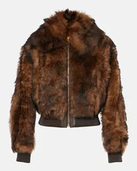 Zimmermann Bomber Illustration in shearling Marrone