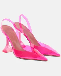 Amina Muaddi Pumps slingback Holli Glass in PVC Rosa