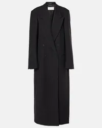 Dries van Noten Cappotto doppiopetto in lana Nero