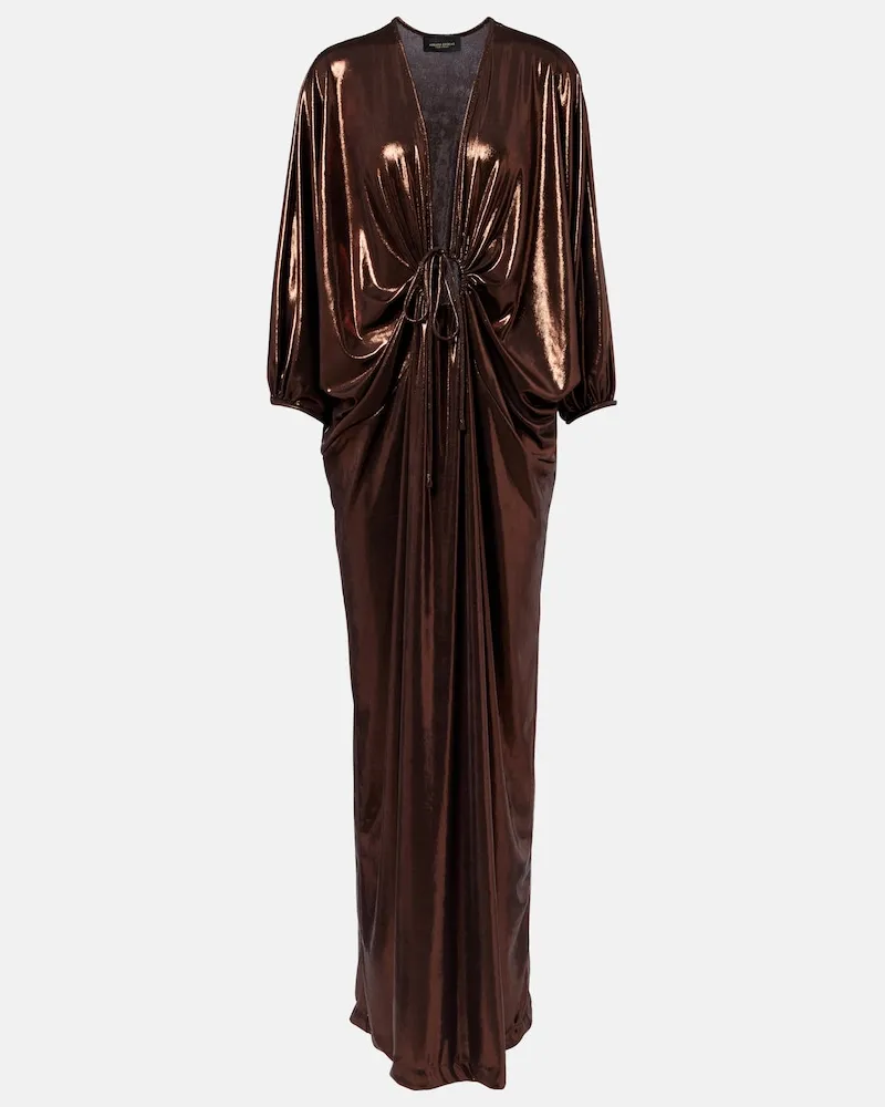 Adriana Degreas Caftano con cut-out Marrone