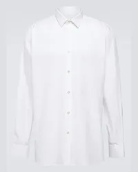 Saint Laurent Camicia in popeline di cotone Bianco