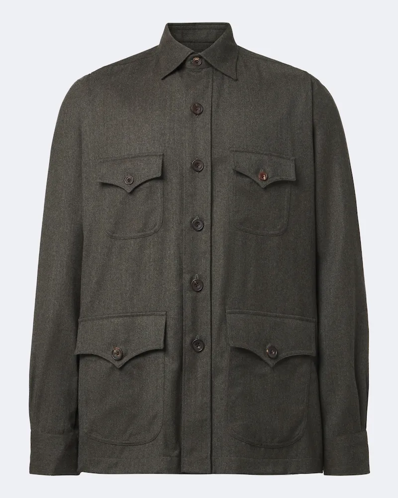 Rubinacci Giacca in lana Verde