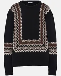 Chloé Chloé Pullover in jacquard di misto lana Nero