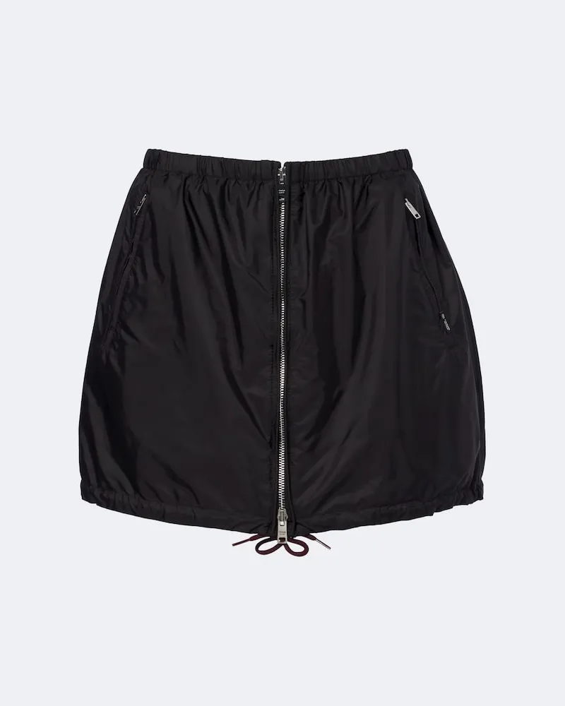 Prada Minigonna in Re-Nylon Nero