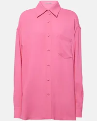 Stella McCartney Camicia oversize in crêpe Rosa