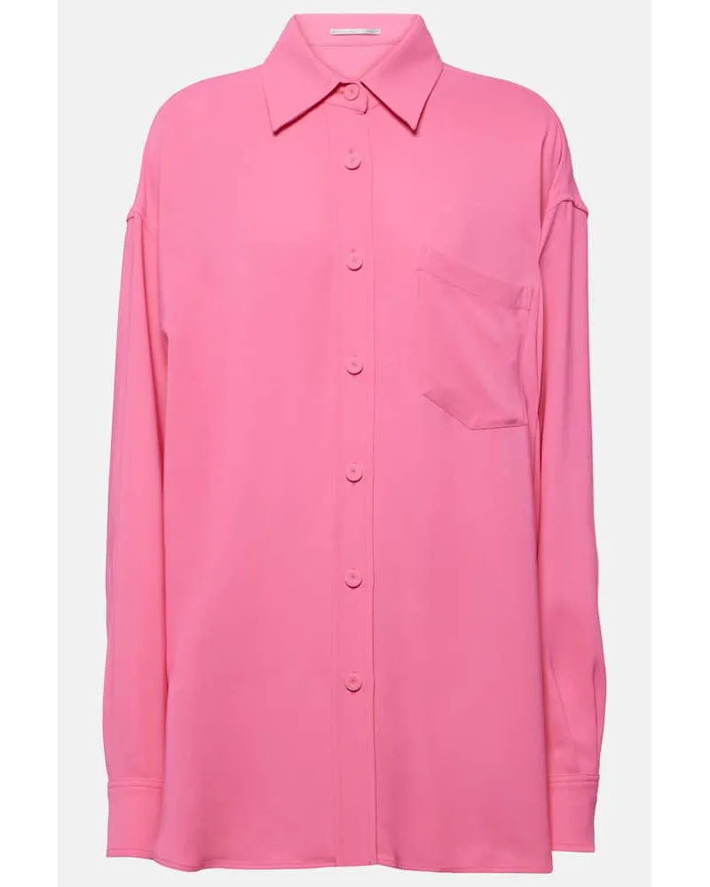 Stella McCartney Camicia oversize in crÃªpe Rosa