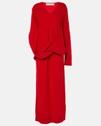 J.W.Anderson Abito midi in lana e cashmere Rosso