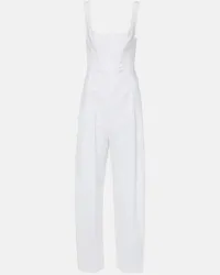 Stella McCartney Jumpsuit in lino e cotone Bianco