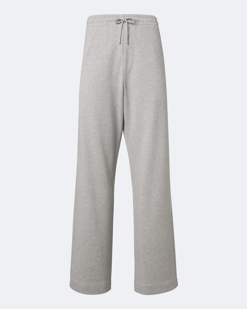 Dries van Noten Pantaloni sportivi in jersey di cotone Grigio