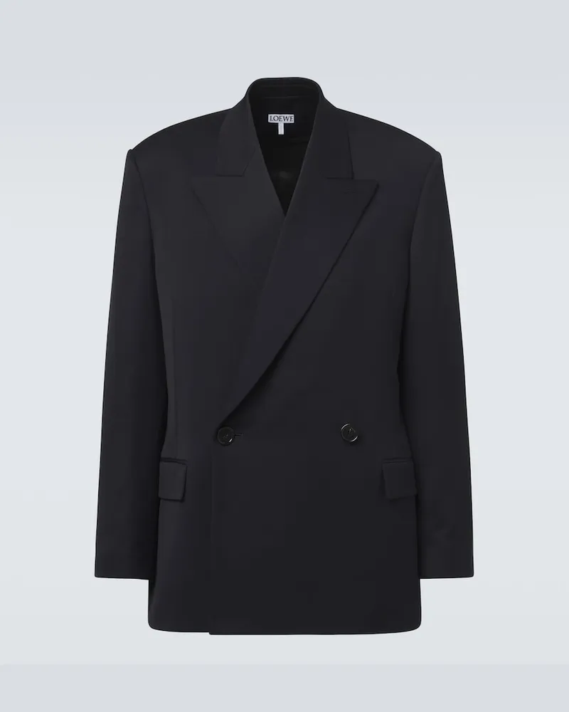 Loewe Blazer doppiopetto in lana Blu