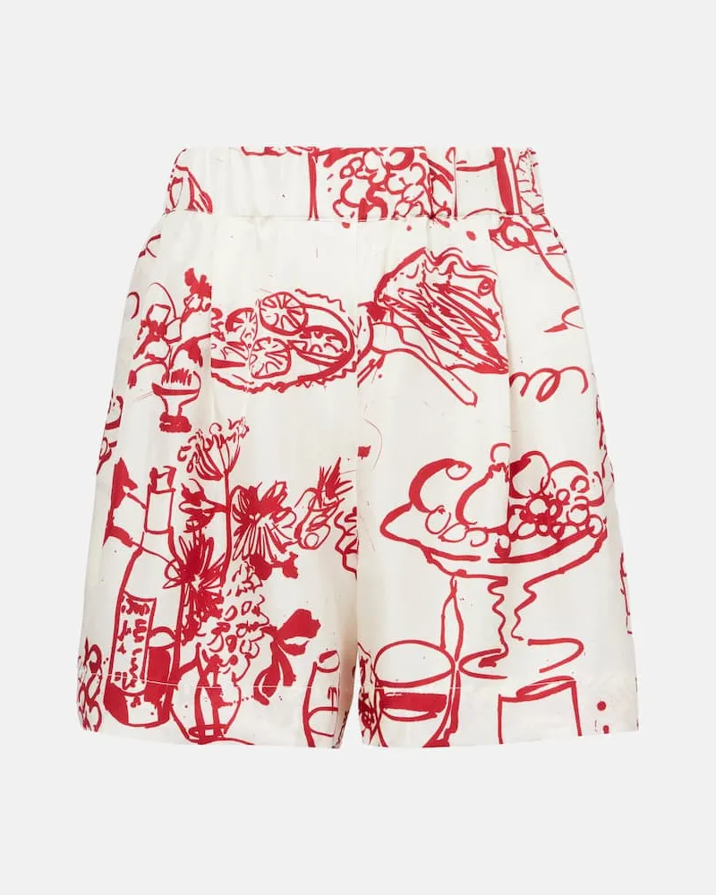 ASCENO Shorts Zurich in twill di seta Multicolore