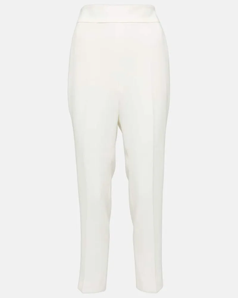 Max Mara Bridal - Pantaloni regular in cady Bianco