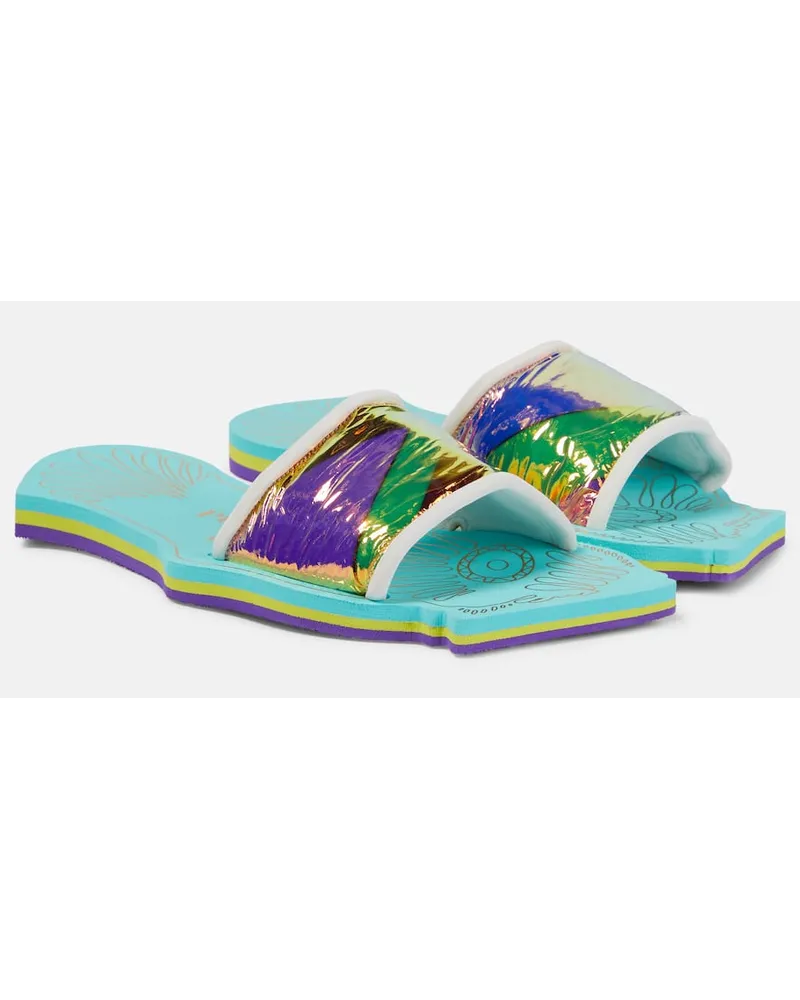 Emilio Pucci Sandali Iride in twill con stampa Multicolore