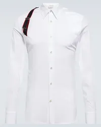 Alexander McQueen Camicia Signature Harness in misto cotone Bianco