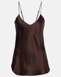 Nili Lotan Camisole Isabella in raso di seta Rosso