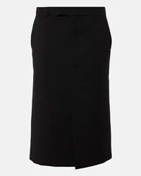 SPORTMAX Gonna midi Atollo in lana Nero