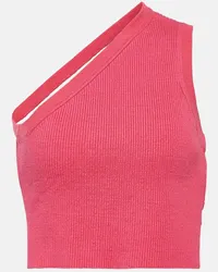 Jacquemus Top cropped monospalla Ascu Rosa