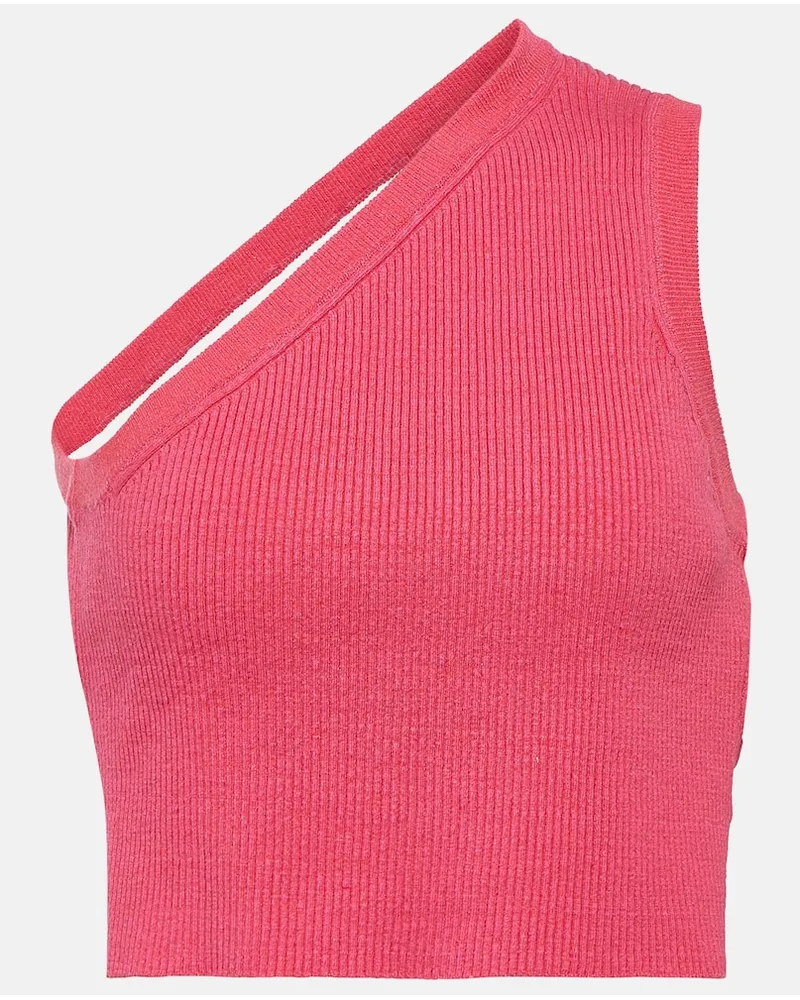 Jacquemus Top cropped monospalla Ascu Rosa