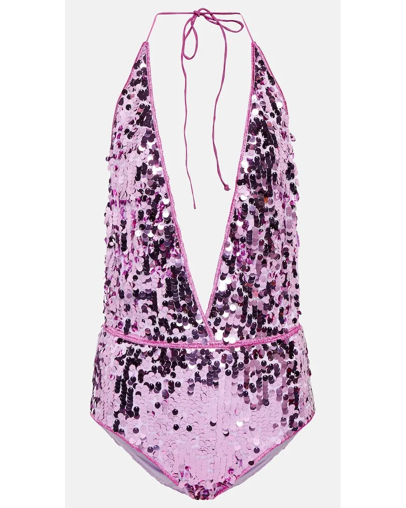 Oséree OsÃ©ree Costume intero con paillettes Viola