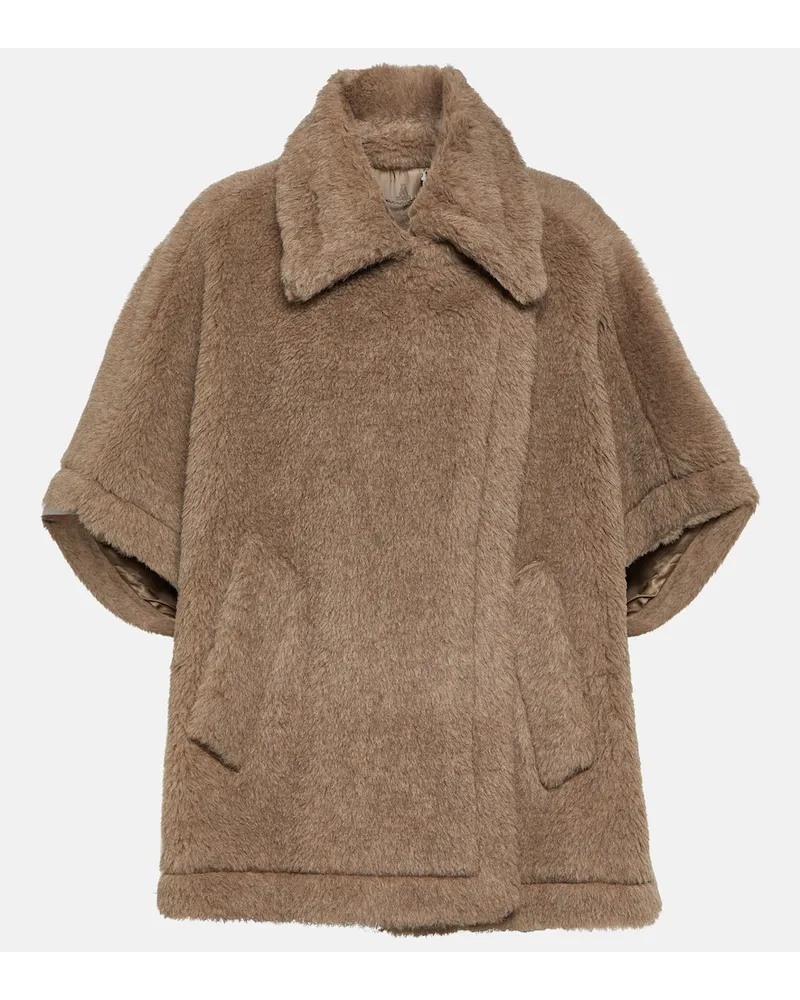 Max Mara Mantella Tebe in shearling Beige