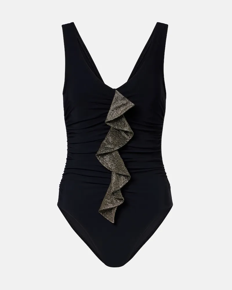 Karla Colletto Costume intero Helena con volant Nero