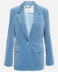 Dorothee Schumacher Blazer Elegance Softness in velluto Blu