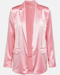 LoveShackFancy Blazer Astara in seta Rosa