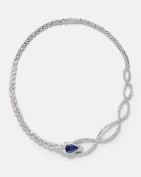 YEPREM Collana Reign Supreme in oro bianco 18kt con tanzanite e diamanti Argento