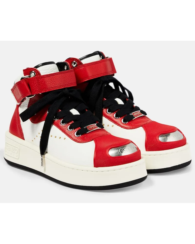 Kenzo Sneakers Hoops in pelle Rosso